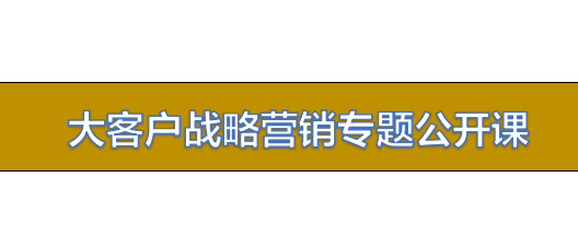 大客户战略营销专题公开课